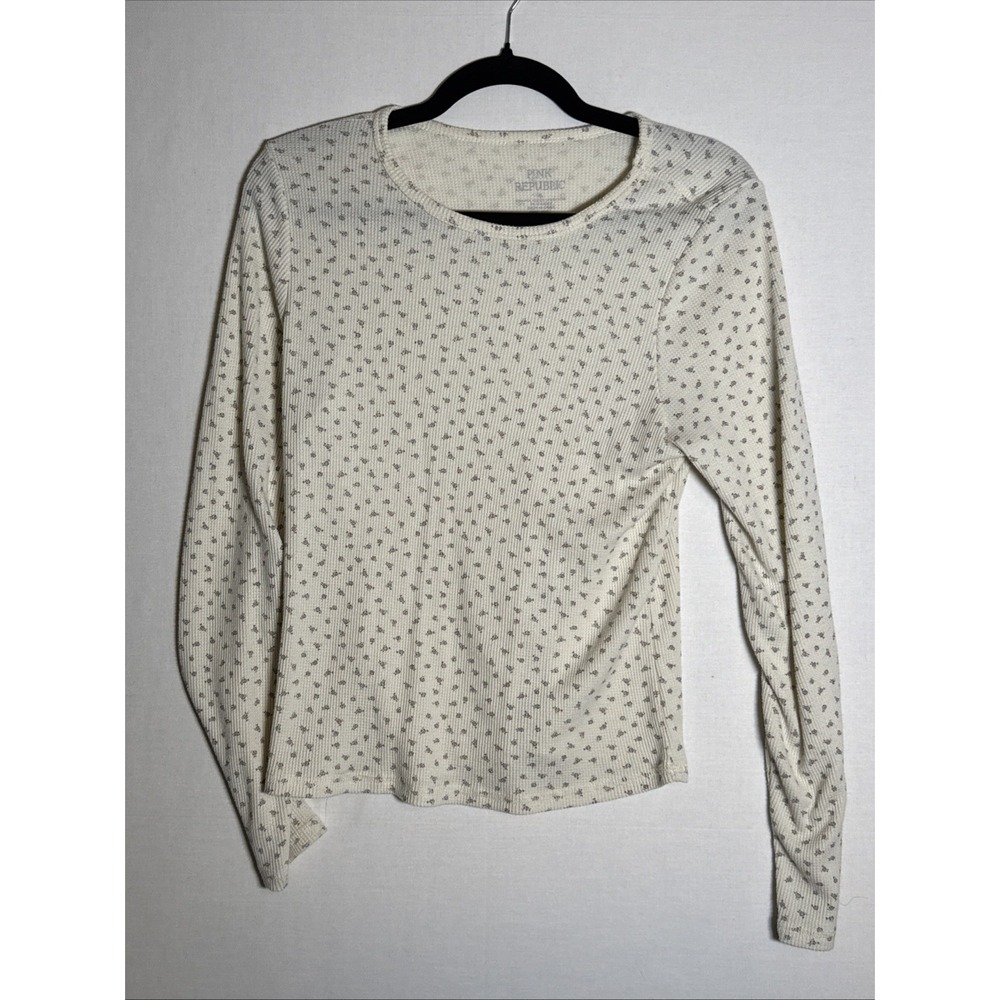 Pink Republic Womens Long Sleeve Top Size XL Crewneck Casual Basic